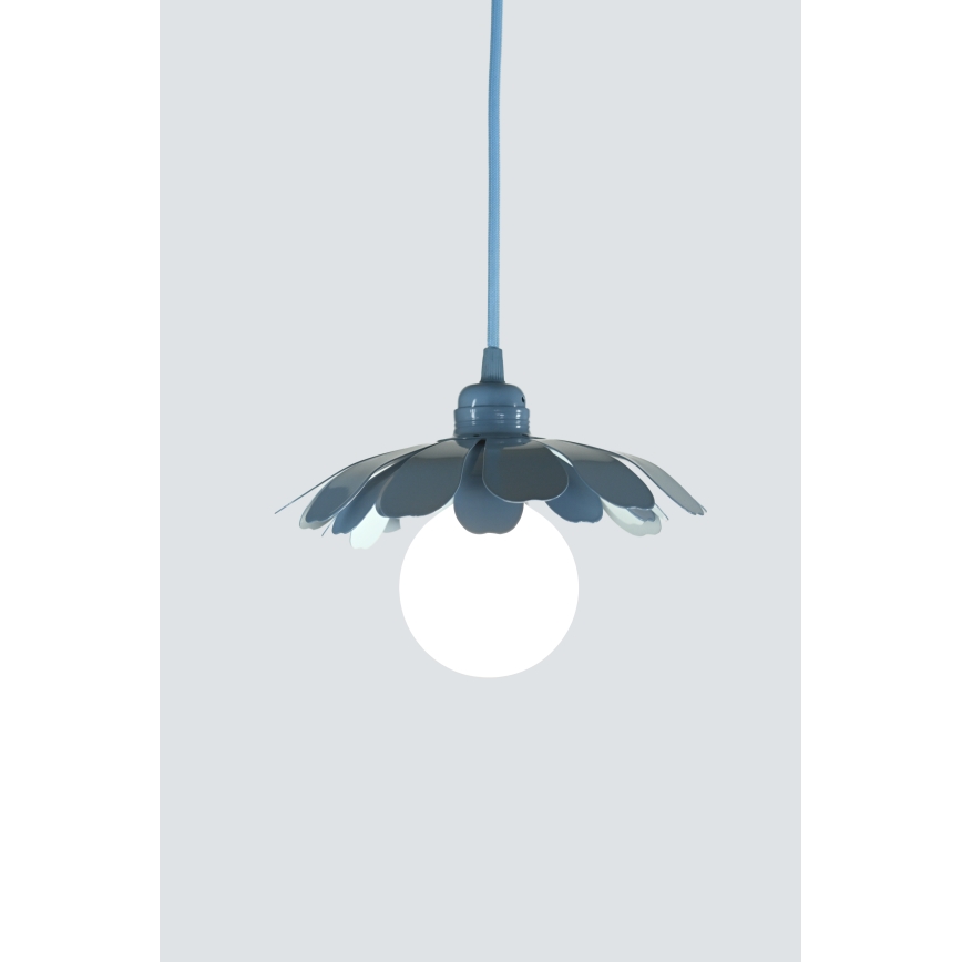 Bohemia-Design - Závesný luster na lanku 1xE27/60W/230V modrý