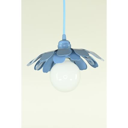 Bohemia-Design - Závesný luster na lanku 1xE27/60W/230V modrý