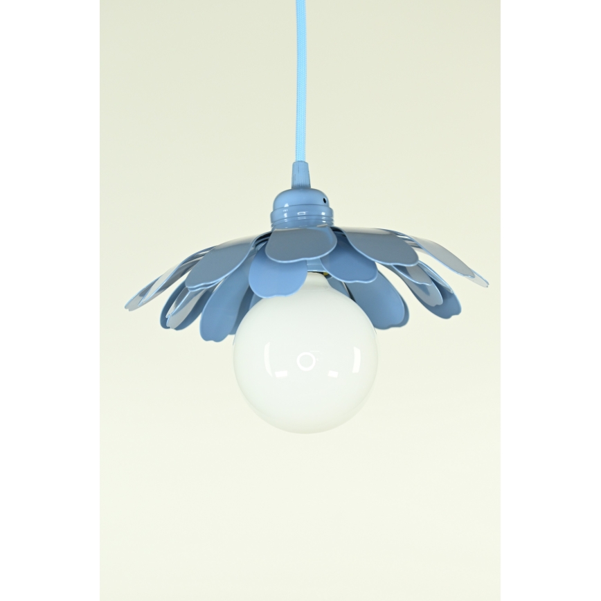 Bohemia-Design - Závesný luster na lanku 1xE27/60W/230V modrý