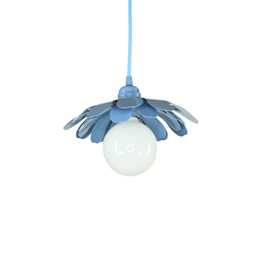 Bohemia-Design - Závesný luster na lanku 1xE27/60W/230V modrý