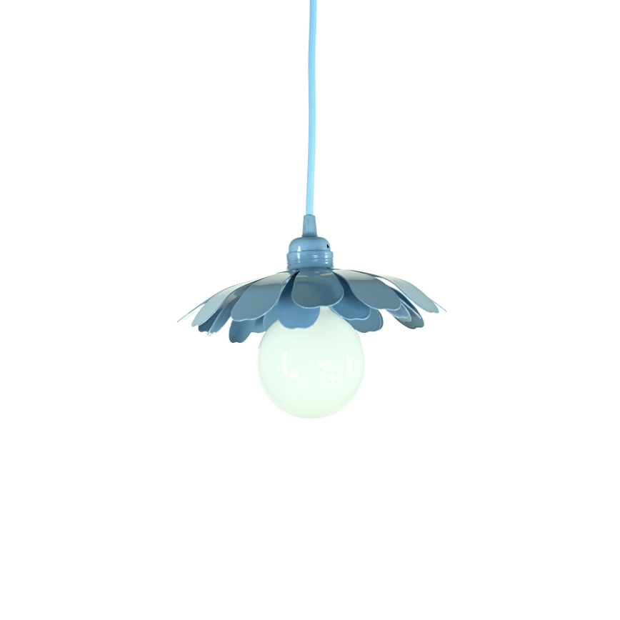 Bohemia-Design - Závesný luster na lanku 1xE27/60W/230V modrý