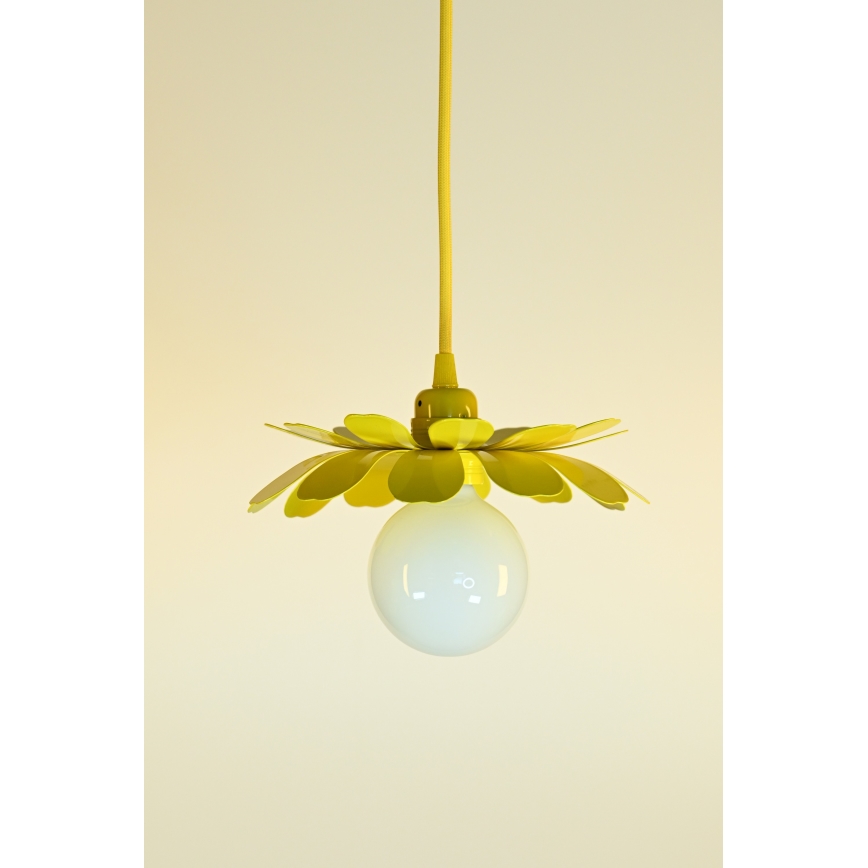 Bohemia-Design - Závesný luster na lanku 1xE27/60W/230V žltý