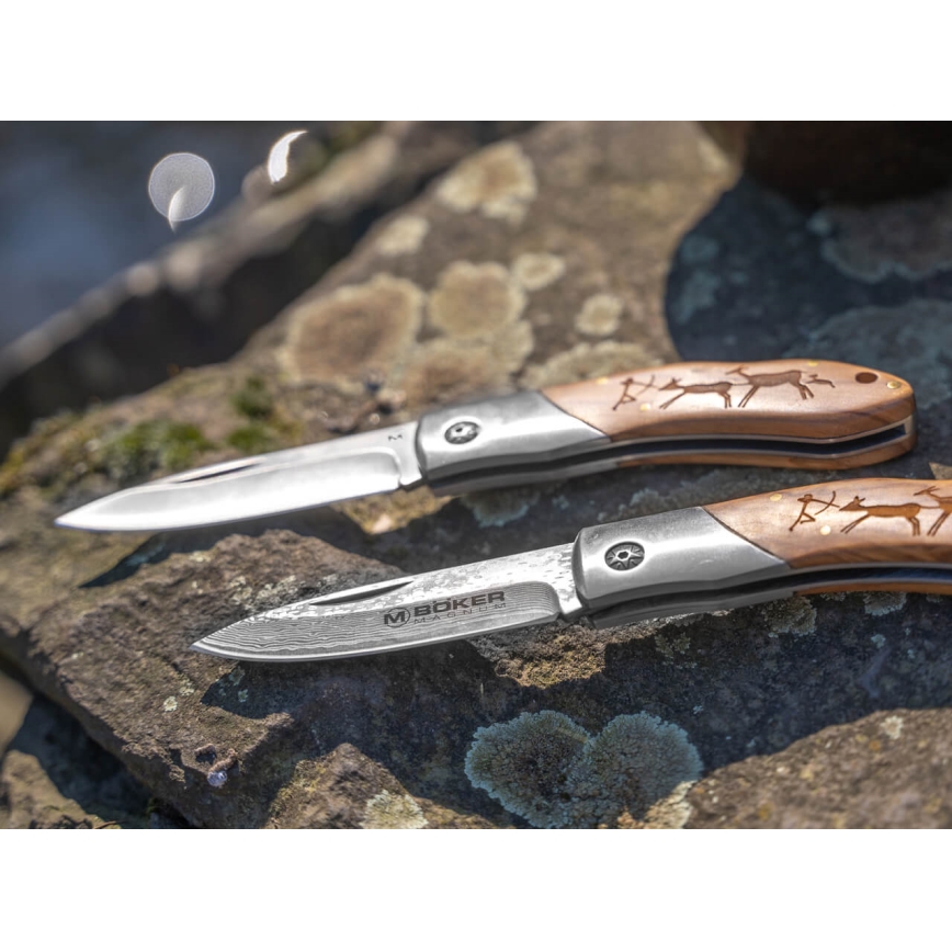 Böker - Vreckový damaškový nôž Magnum Caveman 19,4 cm