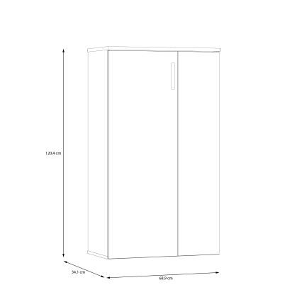 Botník ETON dub artisan/zelený