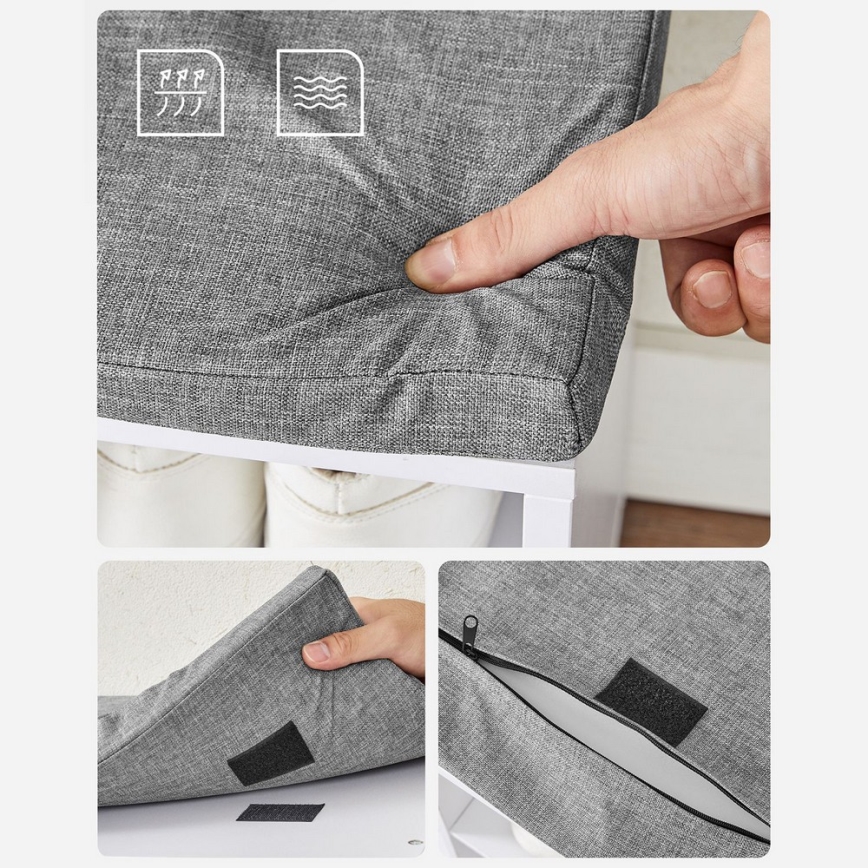 Botník VOREN biely/šedý