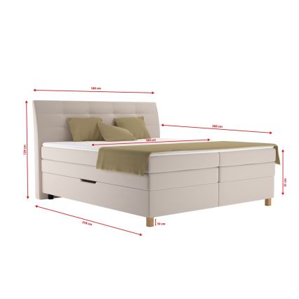 Boxspringová posteľ s matracom BEA 180x200 cm béžová