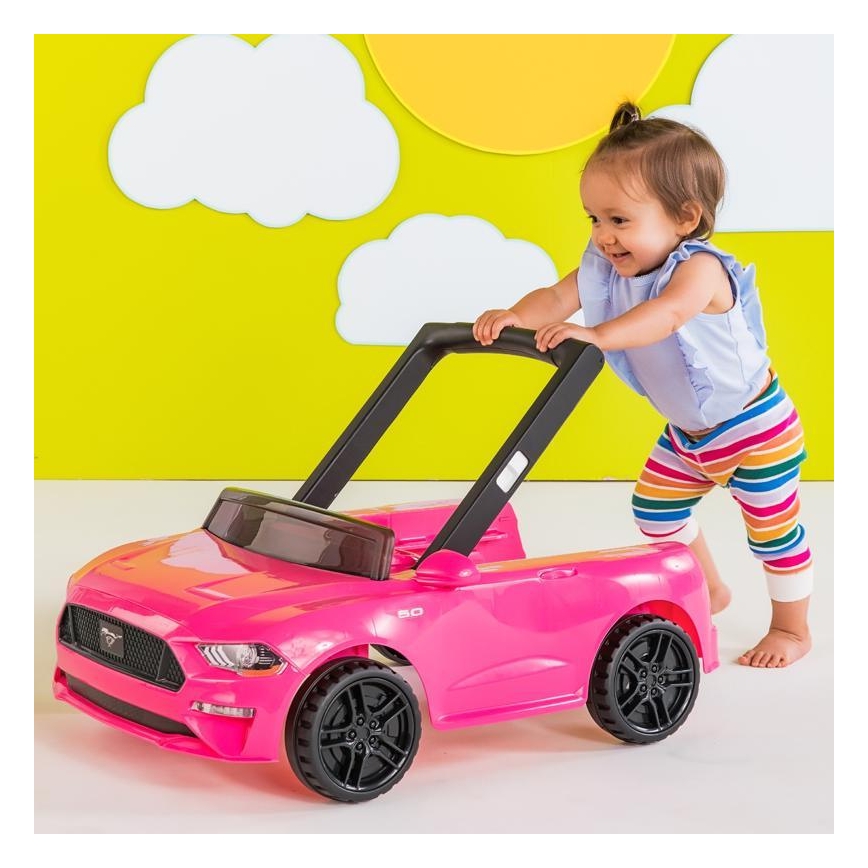 Bright Starts - Detské chodítko 3v1 FORD MUSTANG ružové