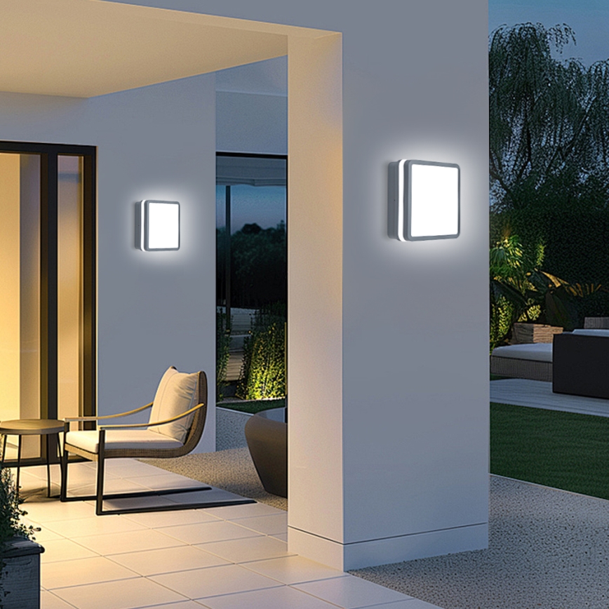 Brilagi - LED Vonkajšie svietidlo s pohybovým senzorom BENE LED/24W/230V 26x26 cm antracit IP54