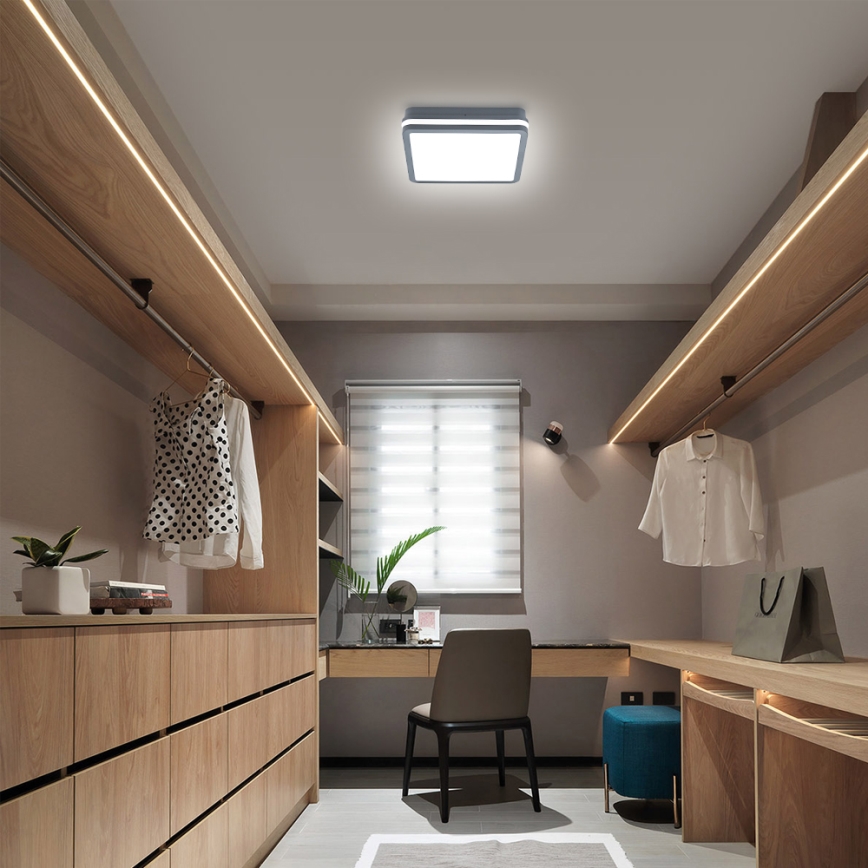Brilagi - LED Vonkajšie svietidlo s pohybovým senzorom BENE LED/24W/230V 26x26 cm antracit IP54