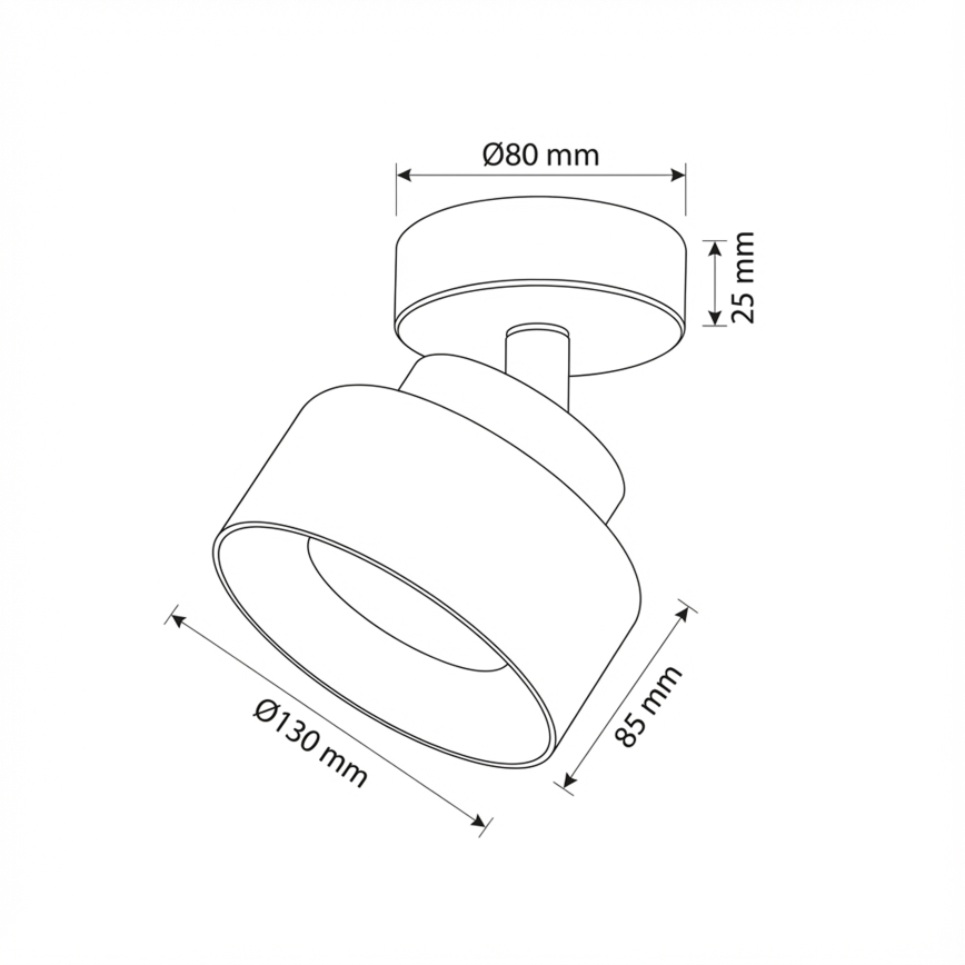Brilagi - Bodové svietidlo AURA LUX 1xGX53/30W/230V pr. 13 cm čierna/dymová