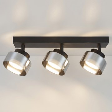 Brilagi - Bodové svietidlo AURA LUX 3xGX53/30W/230V čierna/dymová