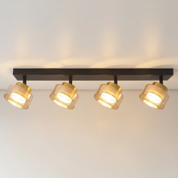 Brilagi - Bodové svietidlo AURA LUX 4xGX53/30W/230V čierna/zlatá