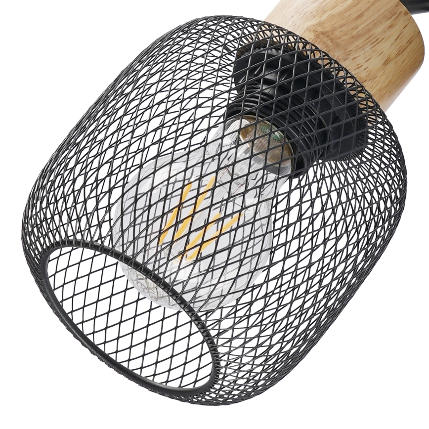 Brilagi - Bodové svietidlo BASKLITE 3xE27/15W/230V drevo/čierna