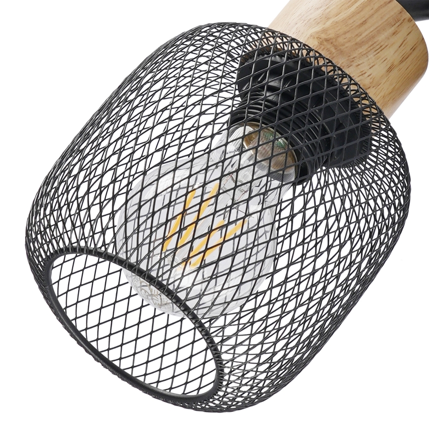 Brilagi - Bodové svietidlo BASKLITE 3xE27/15W/230V drevo/čierne