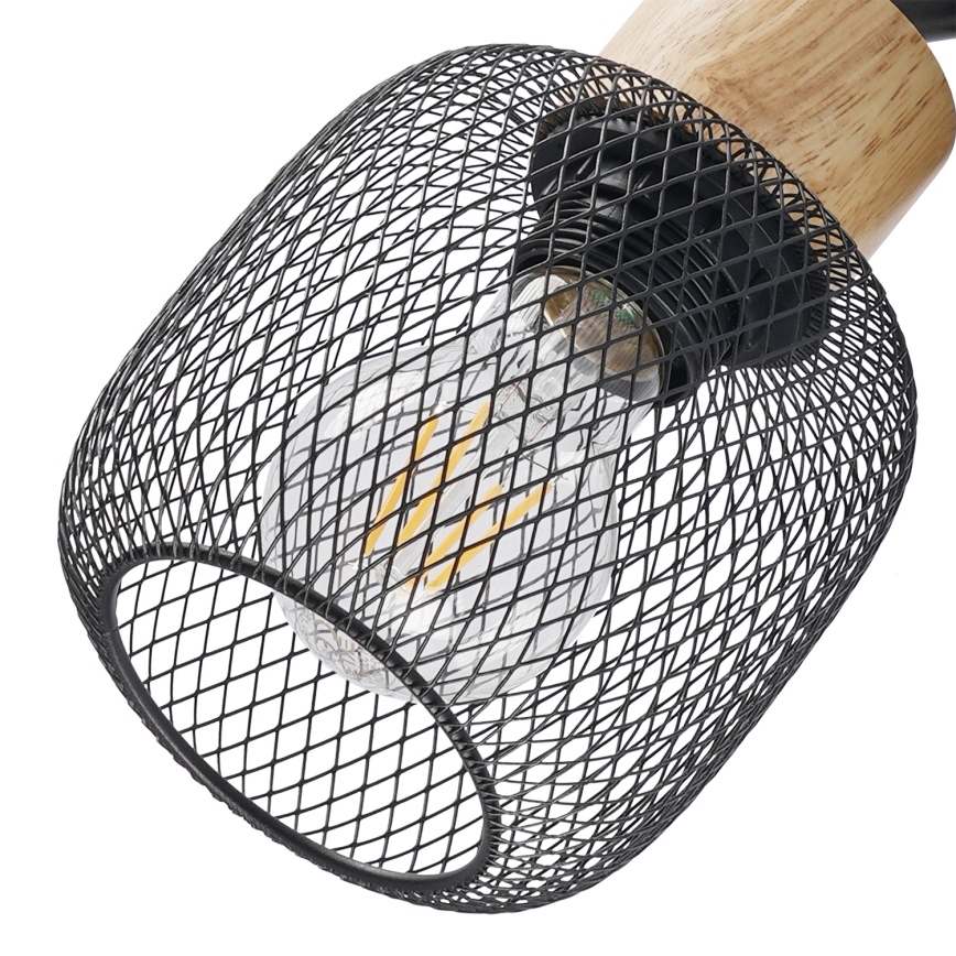 Brilagi - Bodové svietidlo BASKLITE 4xE27/15W/230V drevo/čierna