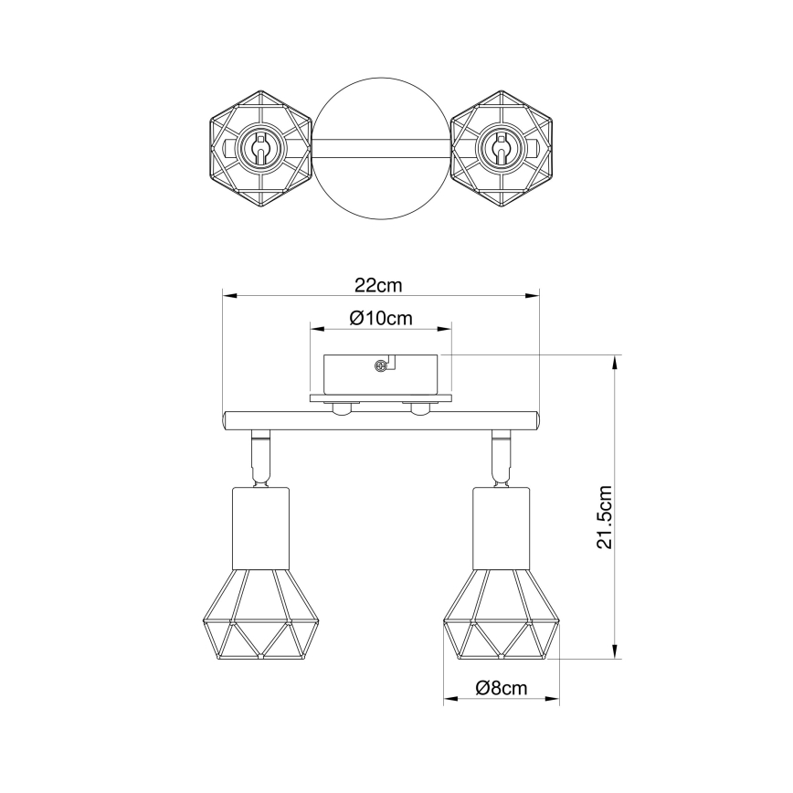 Brilagi - Bodové svietidlo CAGE 2xE14/40W/230V