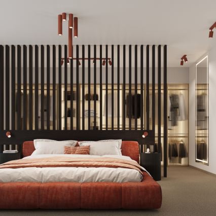 Brilagi - Bodové svietidlo CRESTO 1xGU10/10W/230V 20 cm červené