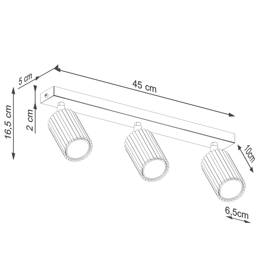 Brilagi - Bodové svietidlo CRESTO 3xGU10/10W/230V zlatá