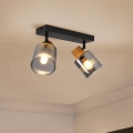 Brilagi - Bodové svietidlo HYGGE 2xE14/15W/230V čierna/dymová