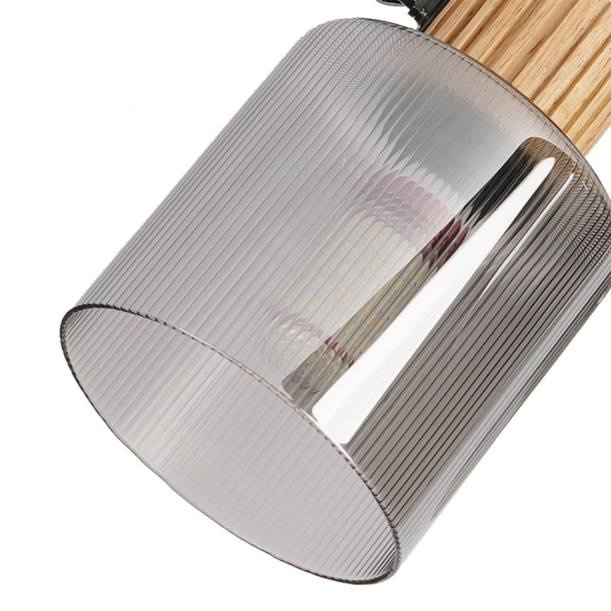 Brilagi - Bodové svietidlo HYGGE 2xE14/15W/230V drevené/dymové