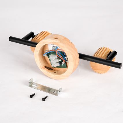 Brilagi - Bodové svietidlo HYGGE 2xE14/15W/230V kaučukovník/dymová