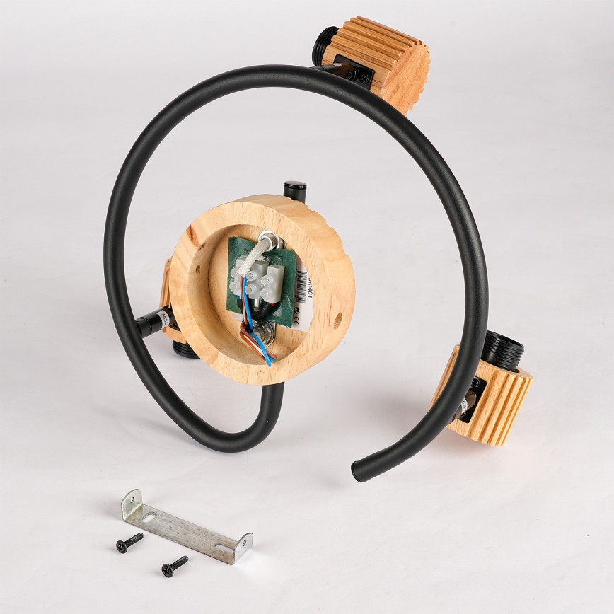 Brilagi - Bodové svietidlo HYGGE 3xE14/15W/230V drevené/dymové