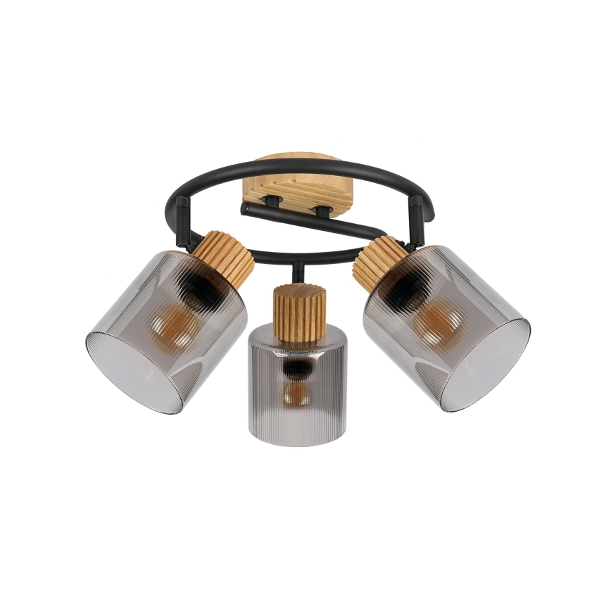 Brilagi - Bodové svietidlo HYGGE 3xE14/15W/230V kaučukovník/dymová