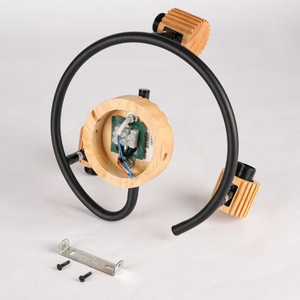 Brilagi - Bodové svietidlo HYGGE 3xE14/15W/230V kaučukovník/dymová