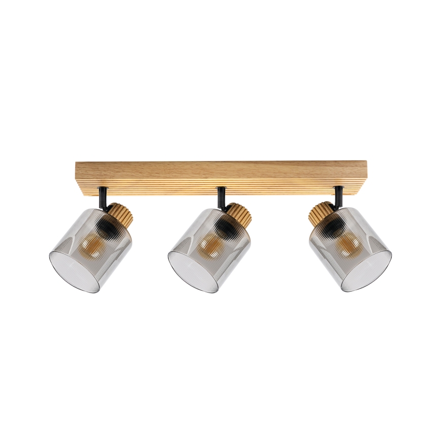 Brilagi - Bodové svietidlo HYGGE 3xE14/15W/230V kaučukovník/dymové