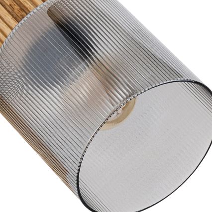 Brilagi - Bodové svietidlo HYGGE 4xE14/15W/230V drevené/dymové