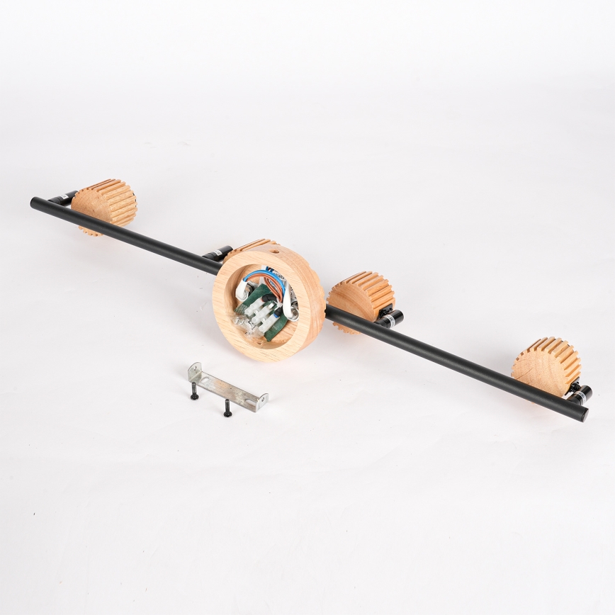 Brilagi - Bodové svietidlo HYGGE 4xE14/15W/230V kaučukovník/dymové