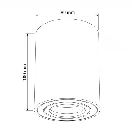 BRILAGI - Bodové svietidlo MIA 1xGU10/30W/230V 100x80 mm bordová
