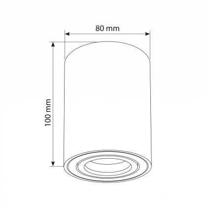 BRILAGI - Bodové svietidlo MIA 1xGU10/30W/230V 100x80 mm čierna