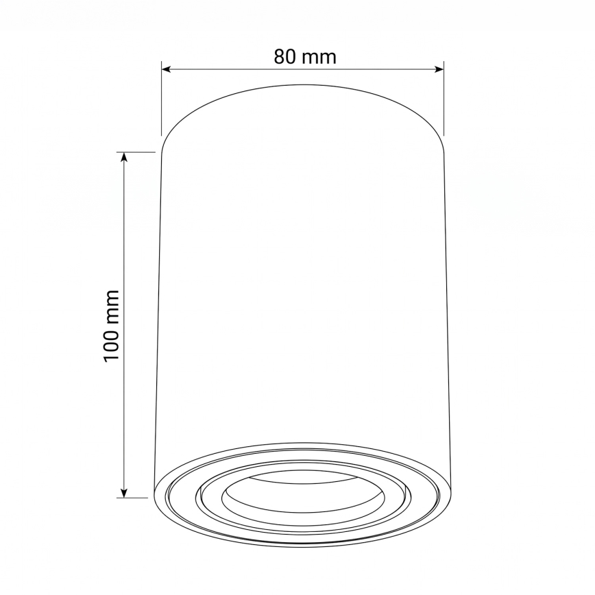 BRILAGI - Bodové svietidlo MIA 1xGU10/30W/230V 100x80 mm ružová