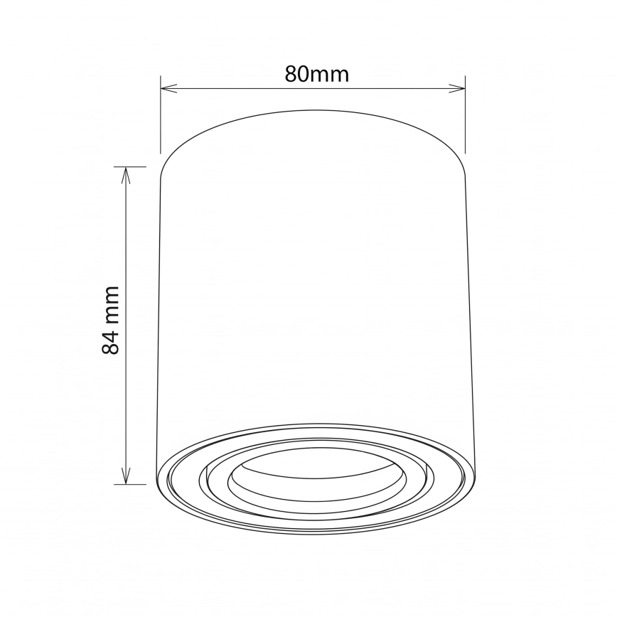 BRILAGI - Bodové svietidlo MIA 1xGU10/30W/230V 84x80 mm čierna