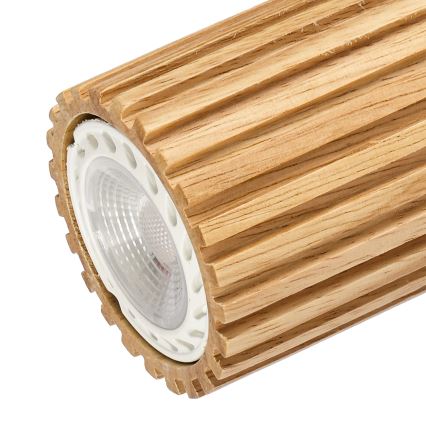 Brilagi - Bodové svietidlo MODERN WOOD 2xGU10/8W/230V drevené/biela
