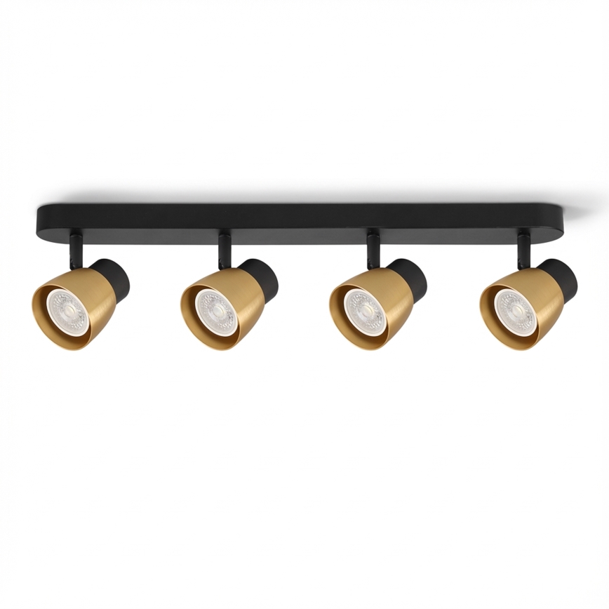Brilagi - Bodové svietidlo NUGGET 4xGU10/30W/230V čierna/zlatá