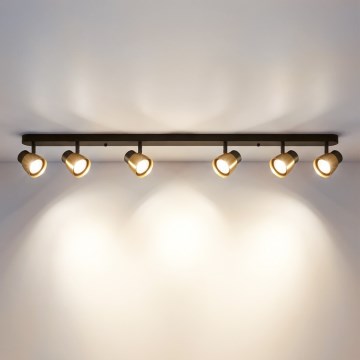 Brilagi - Bodové svietidlo NUGGET 6xGU10/30W/230V čierna/zlatá