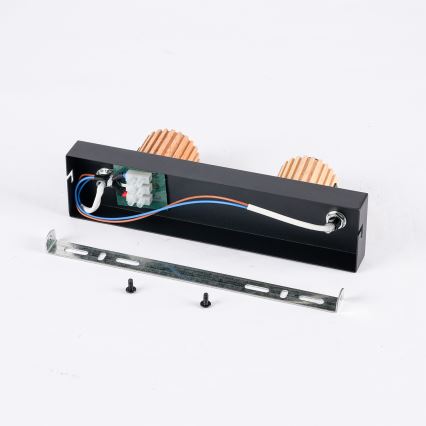 Brilagi - Bodové svietidlo ODENSE 2xE14/10W/230V drevo/čierna