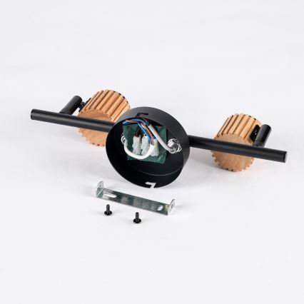 Brilagi - Bodové svietidlo ODENSE 2xE14/10W/230V kaučukovník/čierne