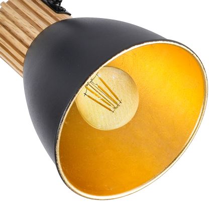 Brilagi - Bodové svietidlo ODENSE 3xE14/10W/230V drevo/čierna