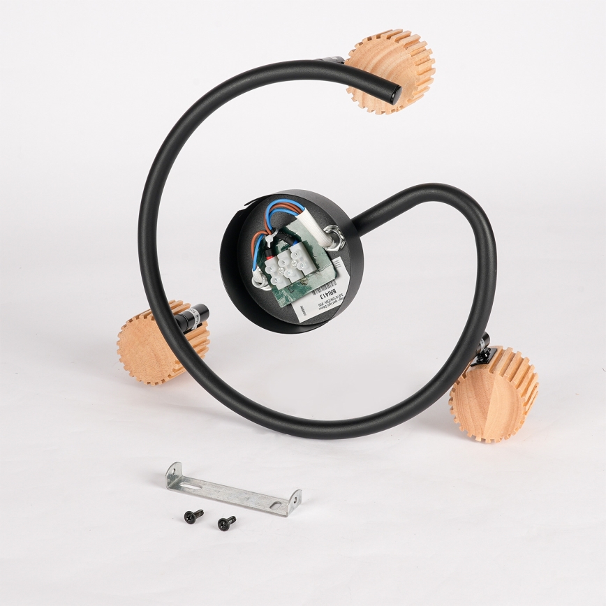 Brilagi - Bodové svietidlo ODENSE 3xE14/10W/230V kaučukovník/čierna