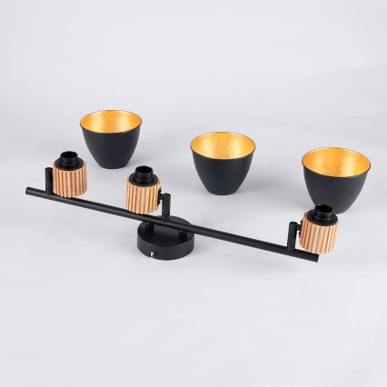 Brilagi - Bodové svietidlo ODENSE 3xE14/10W/230V kaučukovník/čierna