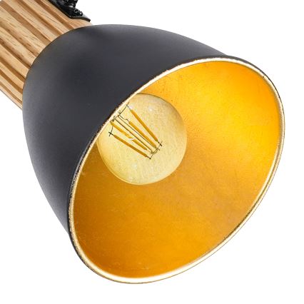 Brilagi - Bodové svietidlo ODENSE 4xE14/10W/230V drevo/čierna