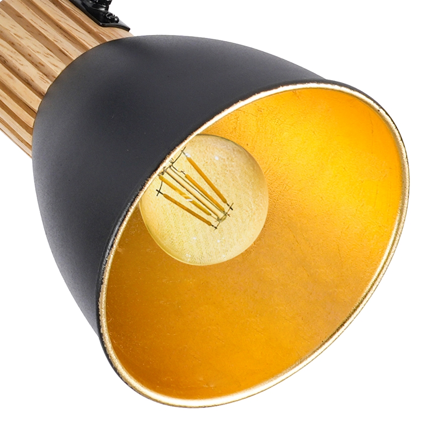 Brilagi - Bodové svietidlo ODENSE 4xE14/10W/230V drevo/čierna