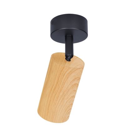 Brilagi - Bodové svietidlo SELE 1xGU10/30W/230V čierna/dekor duba