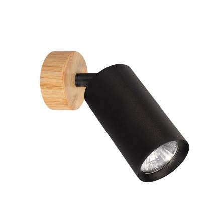 Brilagi - Bodové svietidlo SELE 1xGU10/30W/230V čierne/dubový dekor