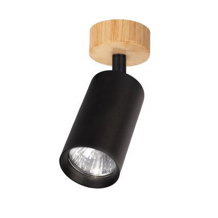 Brilagi - Bodové svietidlo SELE 1xGU10/30W/230V čierne/dubový dekor