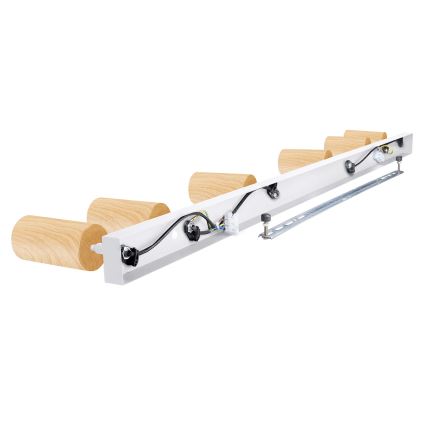 Brilagi - Bodové svietidlo SELE 6xGU10/30W/230V biela/dekor duba