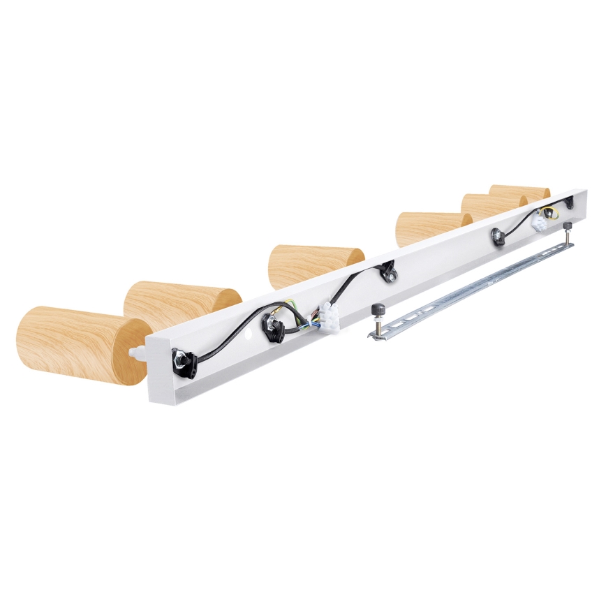 Brilagi - Bodové svietidlo SELE 6xGU10/30W/230V biela/dekor duba